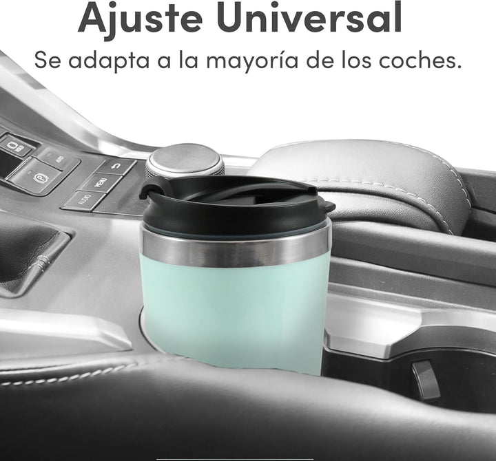 Elite Gourmet EHC113M# Cafetieră cu filtru cu porție unică, compactă, personală, cu cană de călătorie termo din oțel inoxidabil în interior, pentru cafea măcinată, filtru reutilizabil, verde mentă, 400 ml