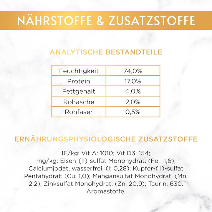 Gourmet Gold Refined Ragout Duetto Hrană umedă pentru pisici, somon și pollock, 12Pack (12 X 85G)