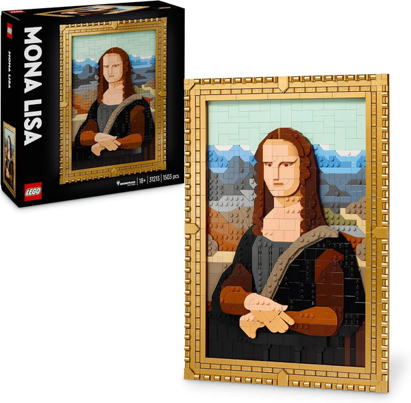 LEGO Art Mona Lisa, set pentru adulți, pictură de Leonardo Da Vinci pentru agățat, activitate creativă pentru bărbați și femei, cadou pentru iubitorii de artă, artă renascentistă italiană 31213