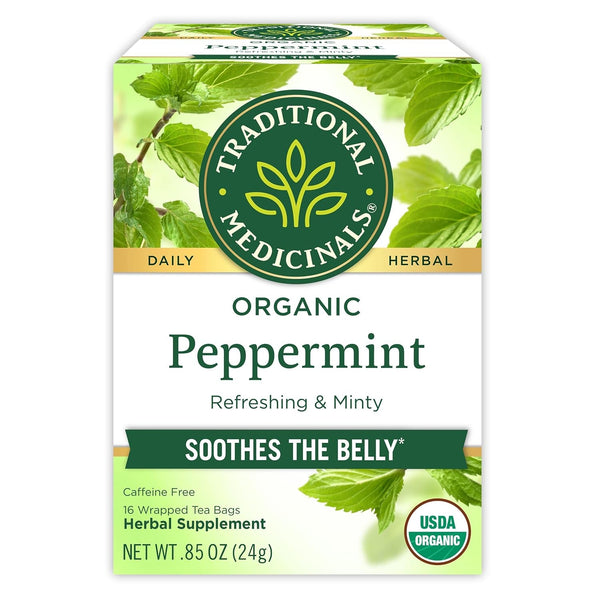 Tea, Organic Peppermint, Soothes Your Belly, Refreshing & Minty, 16 Tea Bags Tea USA Naty Shop Default Title