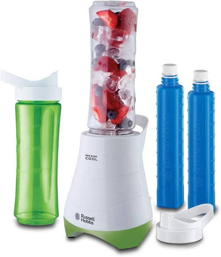 Russell Hobbs Mixer - Standmixer & Smoothie Maker to Go [23.500 U/Min Power-Motor] Inkl. 1X Mixbehälter 600Ml (Bpa-Frei, Spülmaschinen- & Bruchfest Inkl. Deckel) Zerkleinerer, Edelstahl, 23472-56