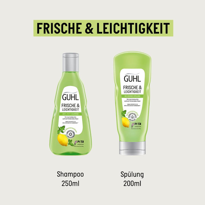 Guhl Frische & Leichtigkeit Anti-Fett Shampoo - Inhalt: 250 Ml - Haartyp: Fettig, Normal