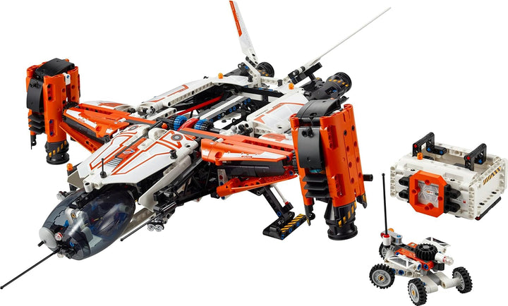 LEGO Technic Vtol transportor spațial LT81, set de construcție spațială, jucărie spațială, navă spațială, set de joacă cu mini-rover, cadou pentru băieți și fete cu vârsta peste 10 ani 42181