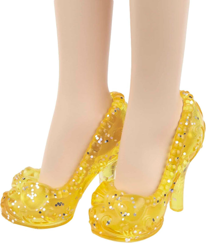 Mattel Disney Princess Toy, păpușă mobilă Albă ca Zăpada, cu haine strălucitoare și accesorii, inspirată de filmul Disney, cadou pentru copii, HLW08