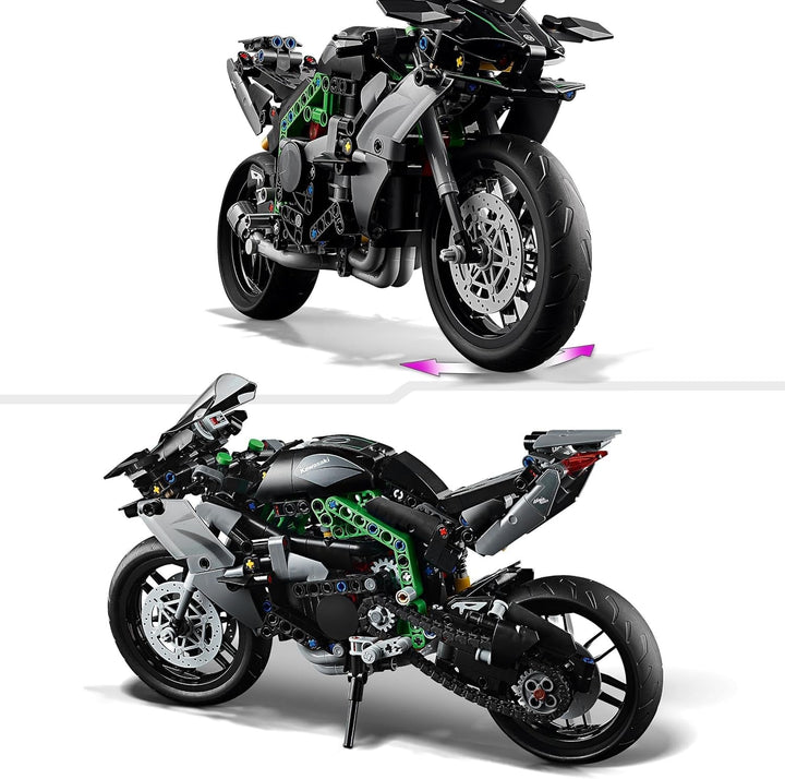 Motocicletă LEGO Technic Kawasaki Ninja H2R, cadou pentru copii și adulți pentru zile de naștere, decorare, jucărie, model pentru băieți și fete cu vârsta de 10+ 42170