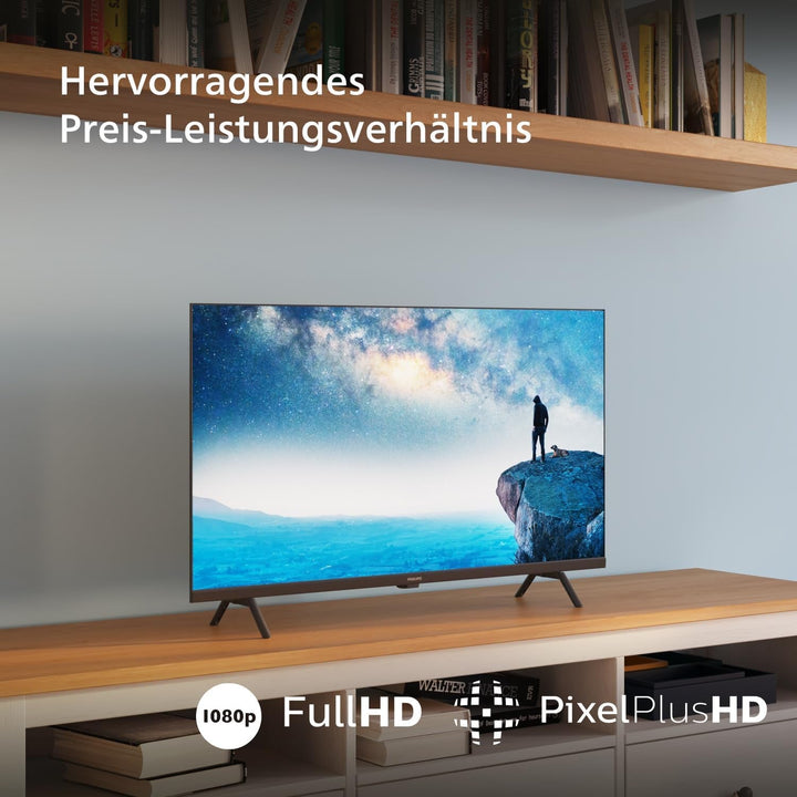 Philips 32PHS6009 HD LED Smart TV - 32-Zoll Display Mit Pixel-Präziser, HD Titan OS Plattform Und Dolby Digital - Funktioniert Mit Alexa Und Google Sprachassistent – Matt Schwarzer
