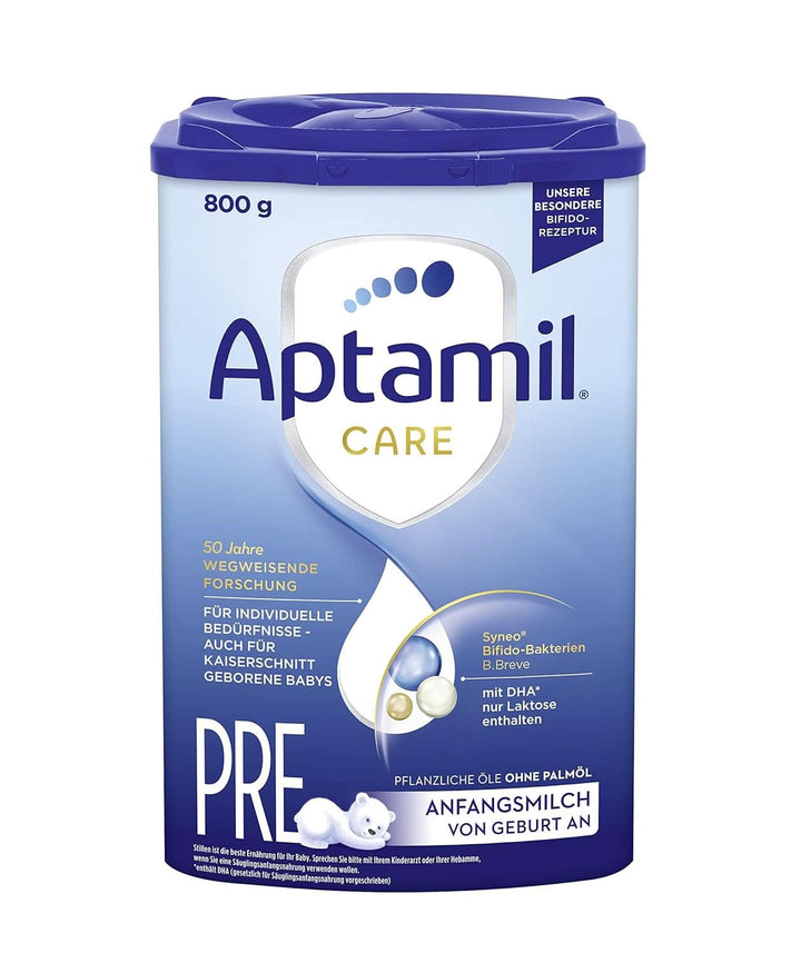 Aptamil Care PRE – Anfangsmilch Von Geburt An, Mit DHA, Nur Laktose, Ohne Palmöl, Babynahrung, Milchpulver, 1X 800 G