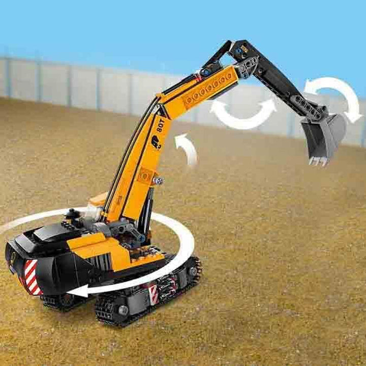 LEGO City Crawler Excavator, excavator de jucărie pentru copii de la 8 ani, jucărie de construcție cu model de excavator, camion construibil cu accesorii și 3 minifigurine 60420