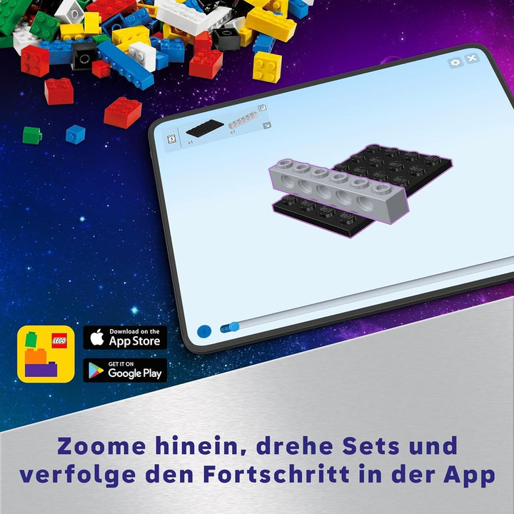 LEGO City Space Rover cu extratereștri, set de mașină cu figurine robot și extratereștri, cadou de ziua de naștere pentru băieți și fete de la 6 ani, cu 2 minifigurine și un set de planete 60431
