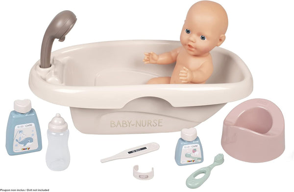 Smoby - Cadă pentru păpuși Baby Nurse - Cadă pentru păpuși cu biberon și o mulțime de accesorii, accesorii pentru păpuși până la 42 cm, pentru copii de la 3 ani, 220366