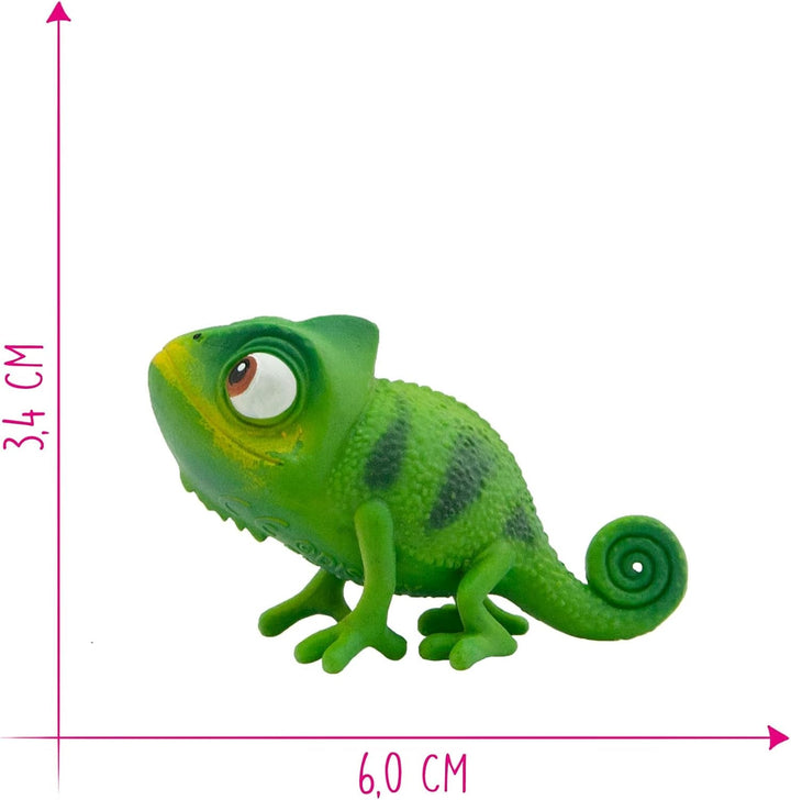 Bullyland 12422 - Figurină cameleon Pascal din Walt Disney Rapunzel "Newly Reconfigured", aprox. 6 cm, fidelă detaliilor, ideală ca mic cadou pentru copii cu vârsta de peste 3 ani