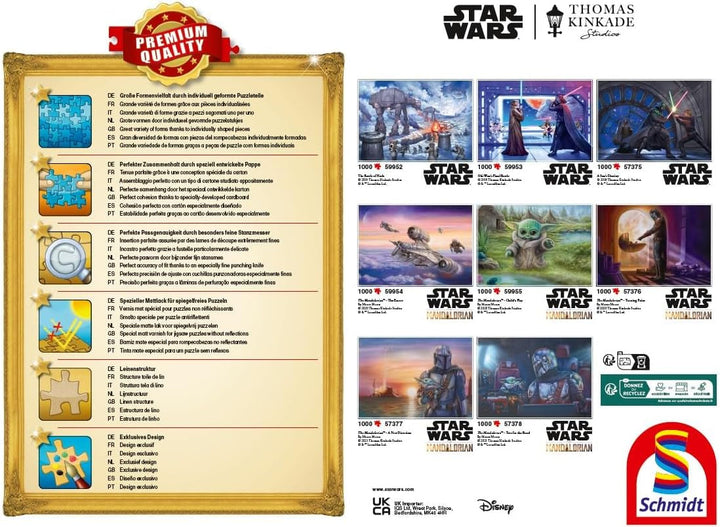 Schmidt Spiele 58430 Thomas Kinkade, Star Wars, Trezirea lui Reys, puzzle jigsaw 1000 piese