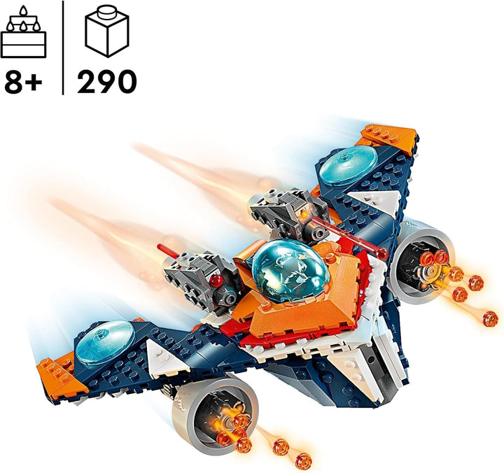 LEGO Marvel Rockets Spaceship Vs. Ronan, set cu navă spațială construibilă, jucărie cu supereroi din Gardienii Galaxiei cu figuri, cadou pentru băieți și fete de la 8 ani 76278