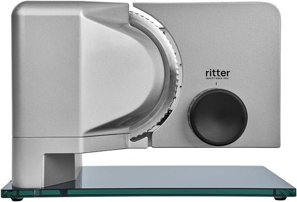 Ritter Sono 2 Elektrischer Allesschneider & Brotschneidemaschine Aus Metall Mit Eco-Motor, Made in Germany, Silbermetallic