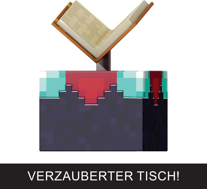 Mattel Minecraft Diamond Level Steve figurină de acțiune cu 3 accesorii, figurină de colecție, figurină la scară reală de aproximativ 14 cm și design pixelat HXM84