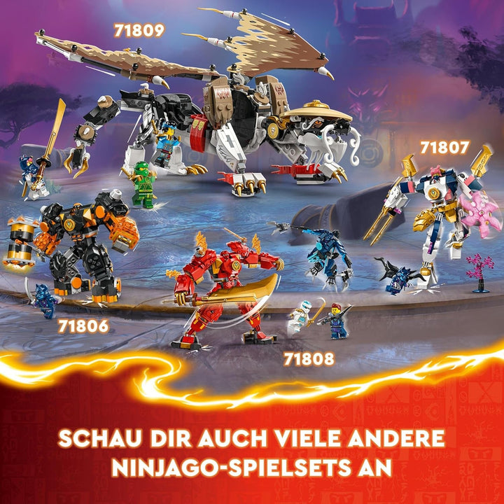 LEGO NINJAGO Egalt Maestrul Dragon, Set Ninja cu jucărie Dragon și 5 figuri, inclusiv Lloyd și NYA, Maestrul Dragon, cadou pentru băieți și fete de la 8 ani 71809