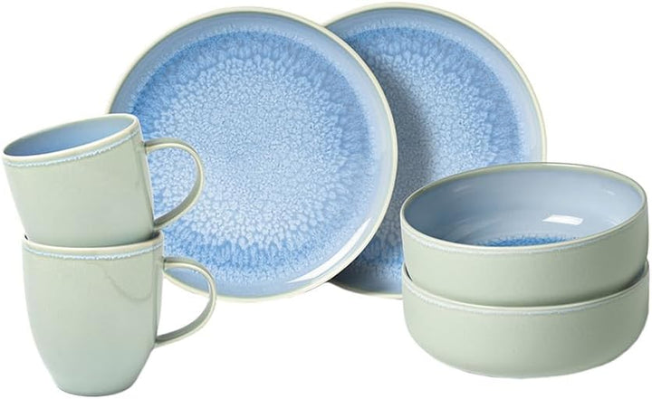 1951679071 Crafted Breeze Graublau Frühstücksset 6-Teilig (1 Set)