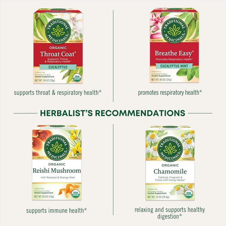 Tea, Herbal Cold Care Seasonal Tea with Elderflower Spice, 96 Tea Bags(Pack of 6) Tea USA Naty Shop