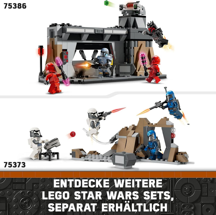 LEGO Star Wars: Mandalorian Ambush on Mandalore Battle Pack, jucărie de construcție de aventură pentru copii, set de acțiune de colecționat, idee de cadou pentru băieți și fete 75373
