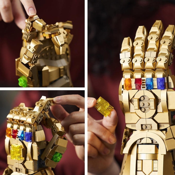 LEGO 76191 Marvel Super Heroes Infinity Glove, Set Avengers pentru adulți cu modelul mănușii lui Thanos de construit, articol pentru fani, cadou pentru bărbați, femei, ea și el