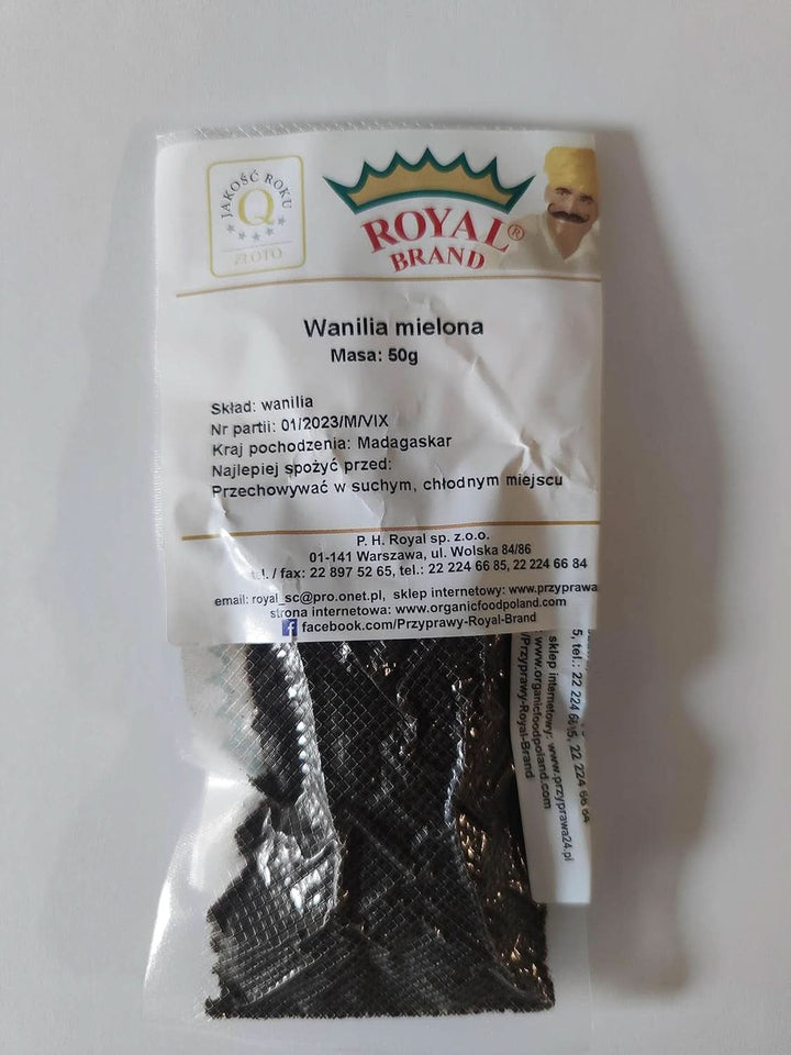 Pulbere de vanilie 50 G, pulbere de vanilie măcinată 100% pură