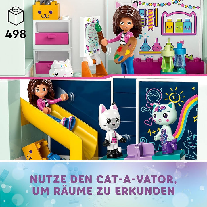 Lego 10788 Gabby's Dollhouse Toy Set, 8 camere și 4 etaje Gabby's Dollhouse Toy cu Pandi, Meerkat, Kuchi Figures și accesorii, cadou pentru fete de la 4 ani, băieți și copii