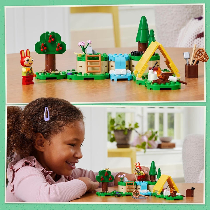 LEGO Animal Crossing Mimmis distracție în aer liber, jucărie creativă pentru copii, set de animale cu figura iepurelui din jocul video, cadou pentru fete și băieți de la 6 ani 77047