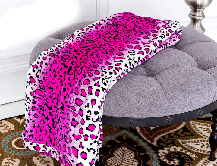 Home Must Haves Pătură de pat Queen/King Zebra Giraffe Safari Animal Print, pentru toate anotimpurile, foarte moale, caldă, pentru canapea, canapea, aruncare, plapumă, dimensiune pat, roz, poliester, leopard roz