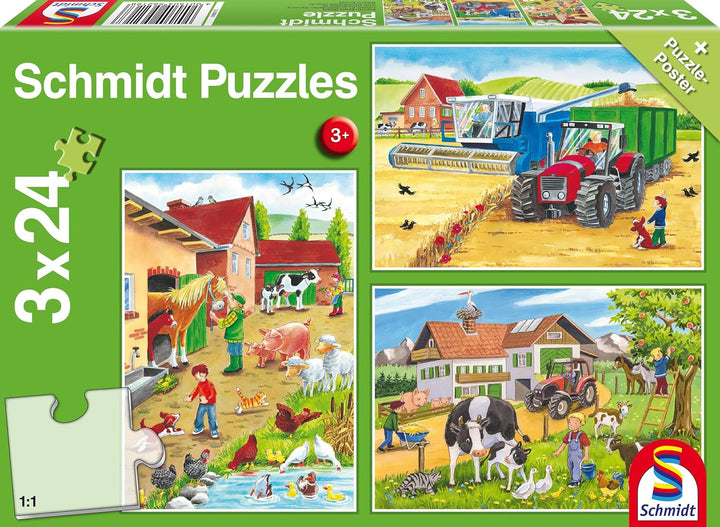Schmidt Spiele 56216 Puzzle jigsaw pentru copii, 3X24 piese