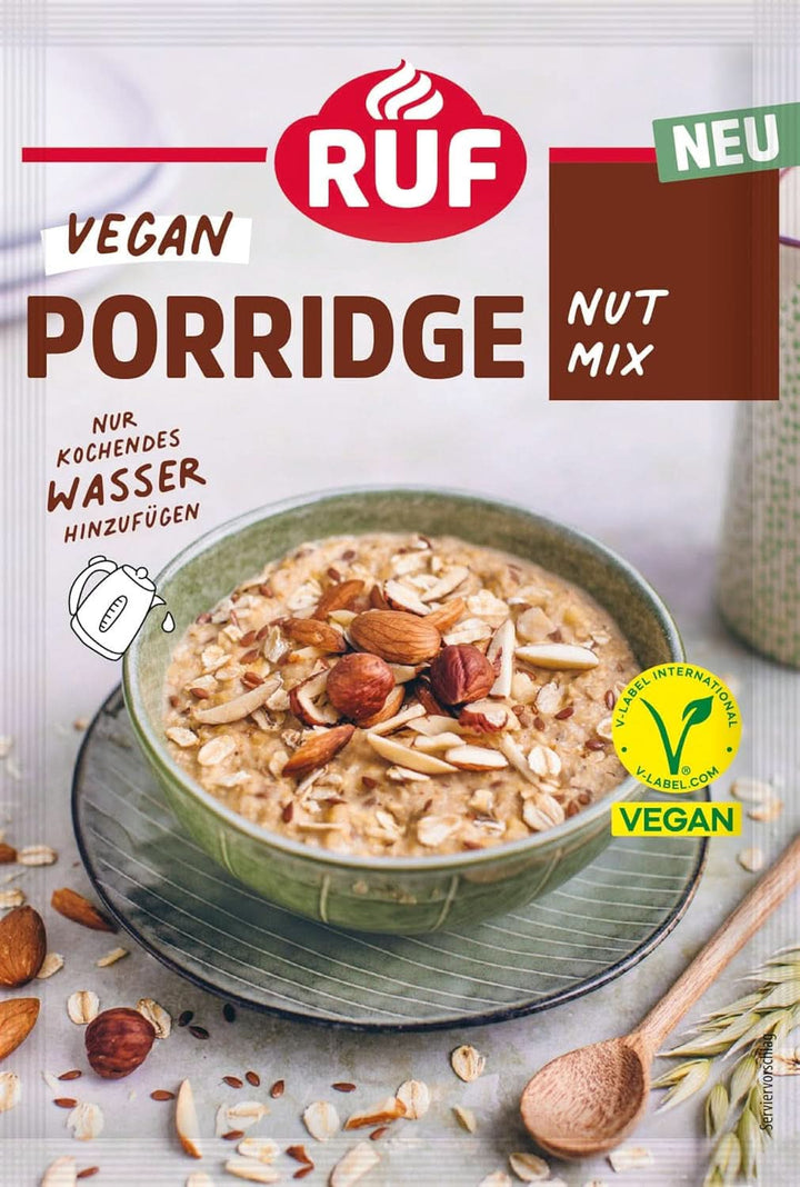 RUF Vegan Porridge Red Berry Oats, Porridge cu căpșuni și zmeură, 60 grame