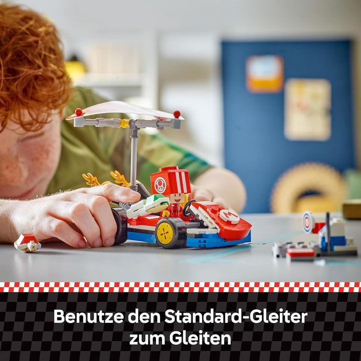 LEGO Super Mario: Mario Kart - Standard Kart, colecție Nintendo, cadou pentru copii, permite băieților, fetelor și jucătorilor de la 7 ani să joace independent, jucărie de aventură cu figura Toad 72032