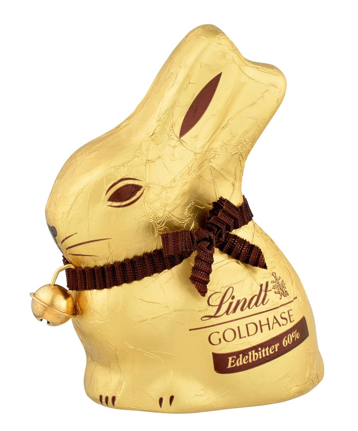 Lindt Schokolade GOLDHASE | 100 G GOLDHASE | Weiße Premium Schokolade Mit Erdbeerstückchen in Hasenform Zu Ostern | Osterschokolade | Schokoladengeschenk | Schokoladenhase | Osterhase