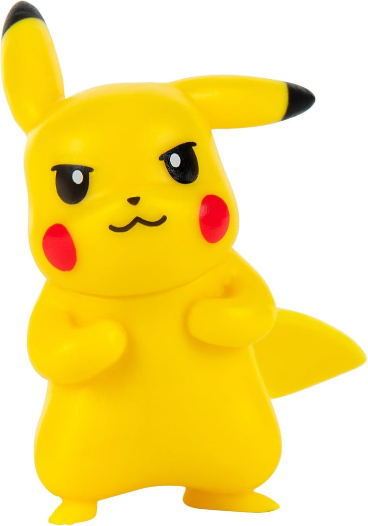 Pokémon PKW2578 - Battle Figure Multipack - pachet de 4 cu Pikachu, Endivie, Karnimani, Feurigel, figuri detaliate oficiale, 5 cm fiecare