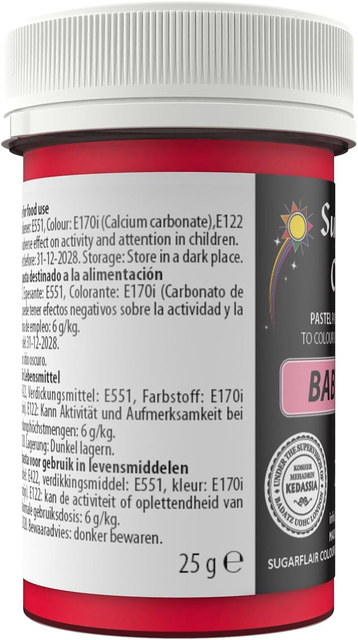 Sugarflair Lebensmittelfarbe Pasta Pastel Baby Pink, Pasta Lebensmittel Farbe Für Fondant Und Marzipan, Spectral Concentrated Paste Colours - 25G