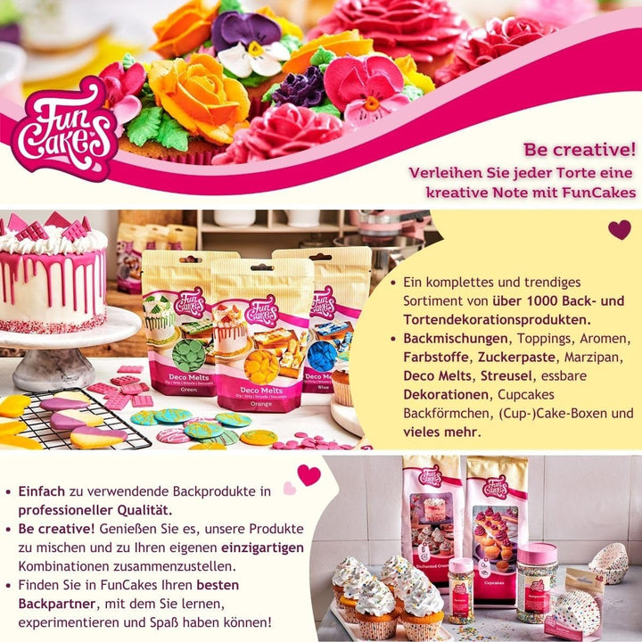 FunCakes Roll Fondant Bright White: Ușor de folosit, neted, flexibil, moale și pliabil, perfect pentru decorarea prăjiturilor, halal, kosher și fără gluten. 5 kg (2 Ã- 2,5 kg) Pasta de zahar Naty Shop