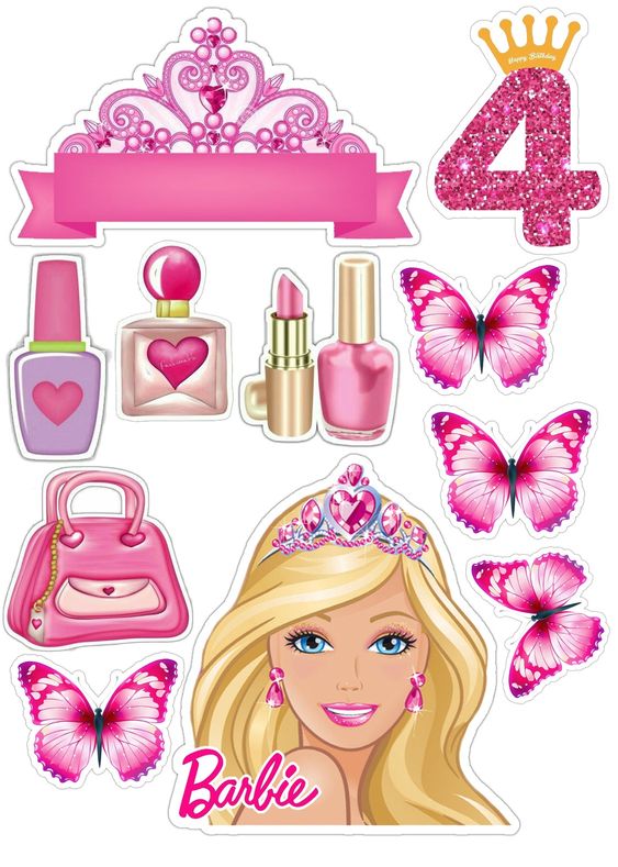 Imagine comestibila, vafa sau icing, format A4, Barbie - Nati Shop