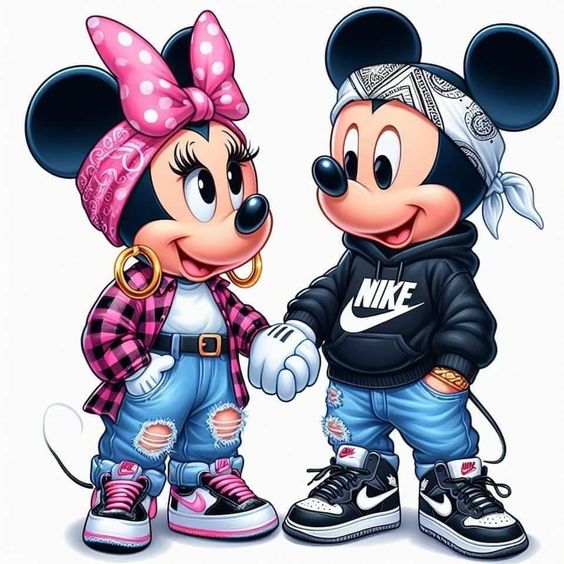 Imagine comestibila, vafa sau icing, format A4, Mickey si Minnie Mouse - Nati Shop
