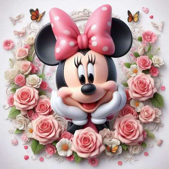 Imagine comestibila, vafa sau icing, format A4, Minnie Mouse - Nati Shop