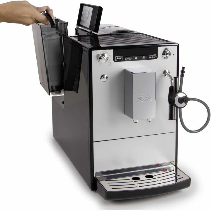 Melitta Solo & Perfect Milk - Mașină de cafea complet automată cu sistem de lapte, mașină de cappuccino pentru, de exemplu, cafea sau cappuccino, argintiu Espressoare Besuche den Melitta-Store
