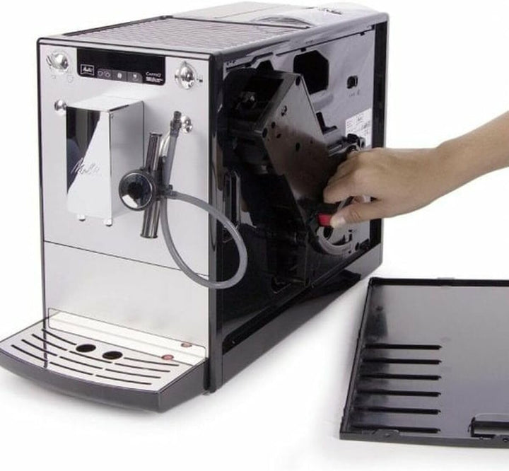 Melitta Solo & Perfect Milk - Mașină de cafea complet automată cu sistem de lapte, mașină de cappuccino pentru, de exemplu, cafea sau cappuccino, argintiu Espressoare Besuche den Melitta-Store