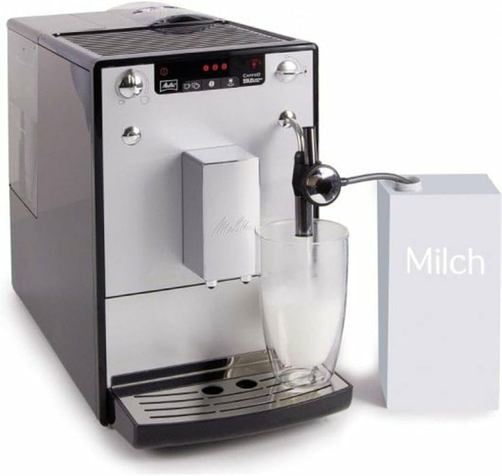 Melitta Solo & Perfect Milk - Mașină de cafea complet automată cu sistem de lapte, mașină de cappuccino pentru, de exemplu, cafea sau cappuccino, argintiu Espressoare Besuche den Melitta-Store