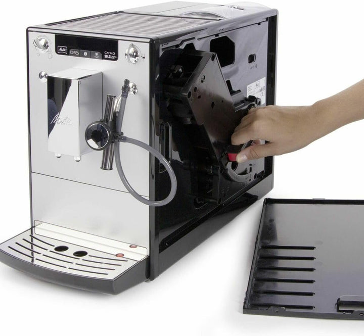 Melitta Solo & Perfect Milk - Mașină de cafea complet automată cu sistem de lapte, mașină de cappuccino pentru, de exemplu, cafea sau cappuccino, argintiu Espressoare Besuche den Melitta-Store