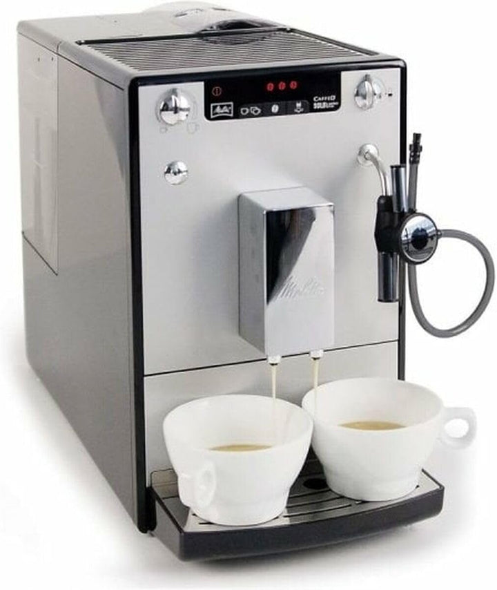 Melitta Solo & Perfect Milk - Mașină de cafea complet automată cu sistem de lapte, mașină de cappuccino pentru, de exemplu, cafea sau cappuccino, argintiu Espressoare Besuche den Melitta-Store