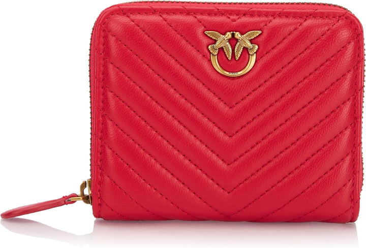Pinko Frauen Taylor Reißverschluss um Schaf Nappa Chevron Travel Accessoires Wallet Wallet