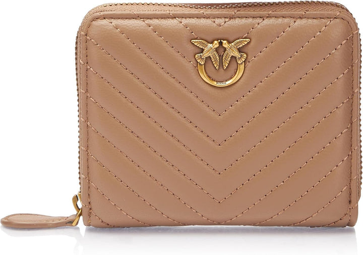 Pinko Frauen Taylor Reißverschluss um Schaf Nappa Chevron Travel Accessoires Wallet Wallet