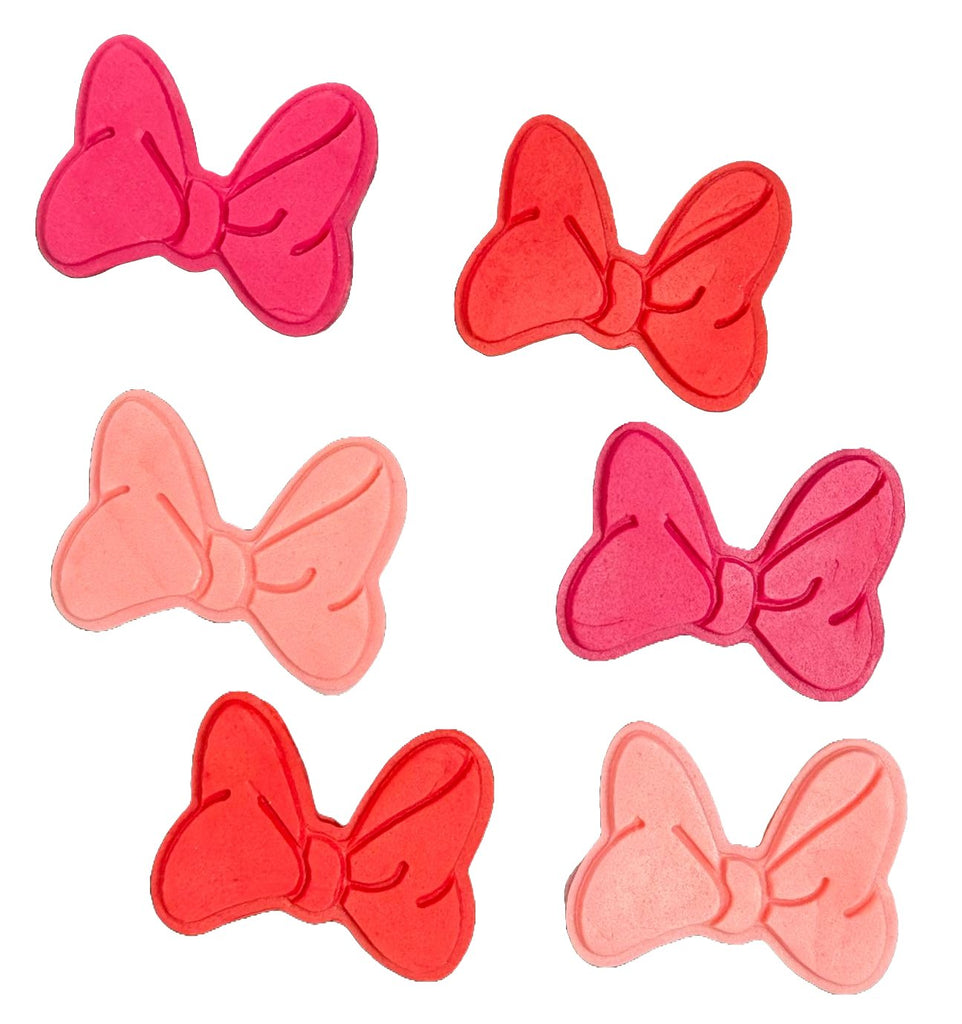 Set 6 decoratiuni comestibile din zahar, Fundite Minnie Mouse - Nati Shop