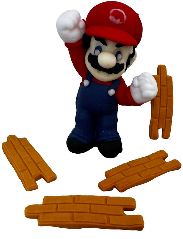 Set 6 decoratiuni comestibile din zahar, Super Mario - Nati Shop