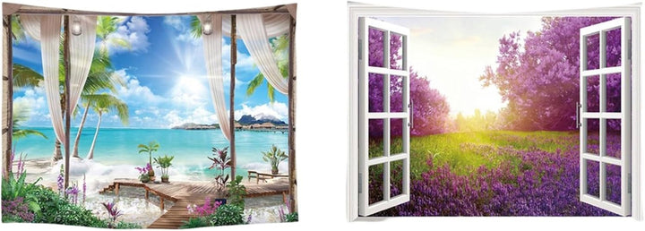 Tapiserie ulticool casa plaja mare insula palmier Casa - Accesorii si Decoratiuni Naty Shop Plajă Mare Natură