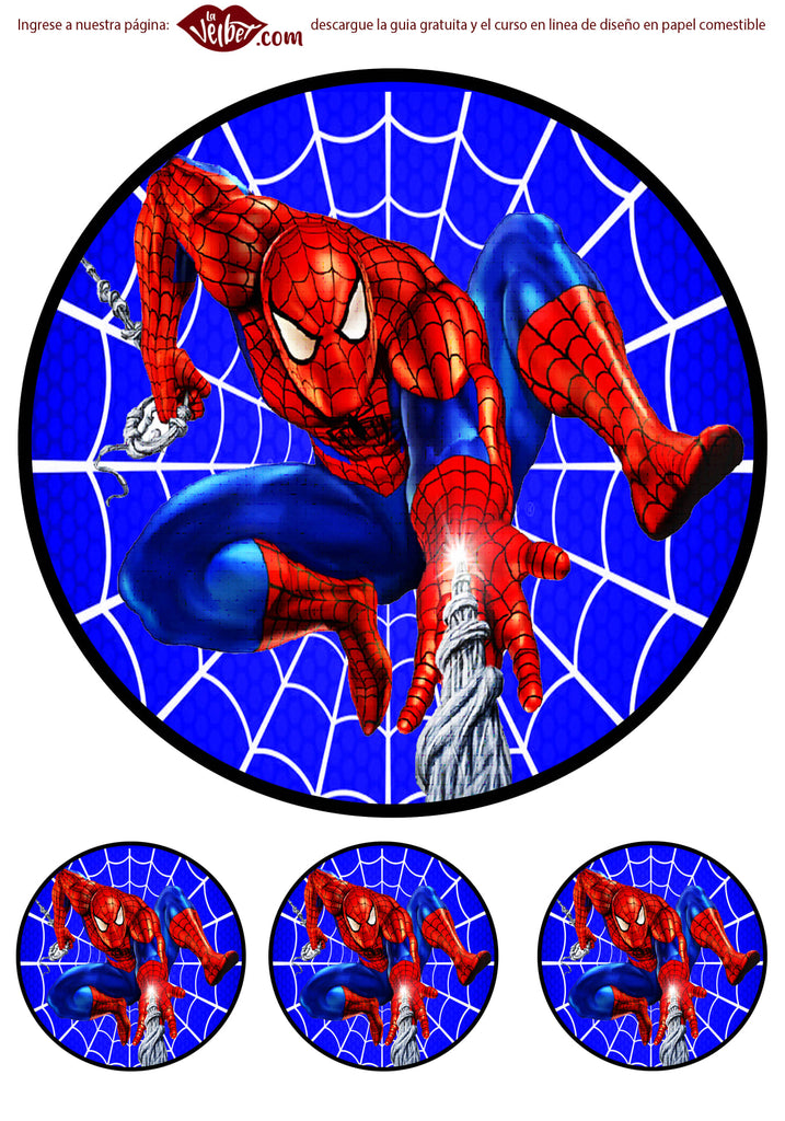 Imagine comestibila, vafa, format A4, Spider Man