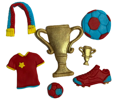 Set decoratiuni comestibile din zahar, Fotbal